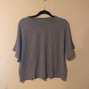 Gray Boxy Cropped Kit and Ace T-shirt